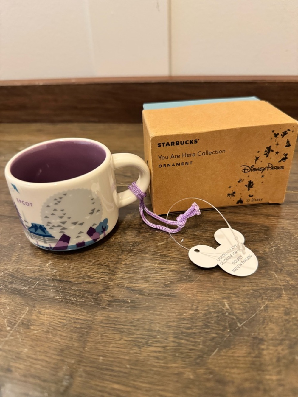 Starbucks "You Are Here Collection" miniature ornament mug Epcot